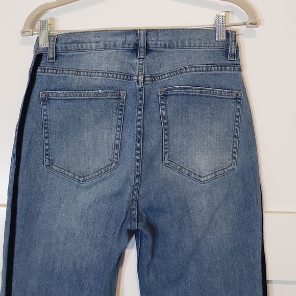 Pacsun Vintage Icon Jeans Straight Leg High Rise Black Velvet Stripes Size 28 - Picture 11 of 14